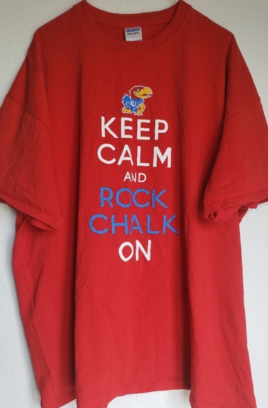 Kansas Jayhawks Keep Calm TShirt XXL - Picture 1 of 3